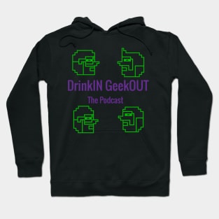 DrinkIN GeekOUT (corner heads) Hoodie